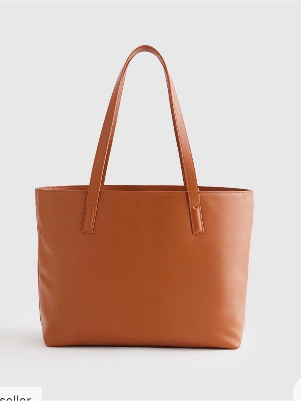 Quince Cognac Leather Tote